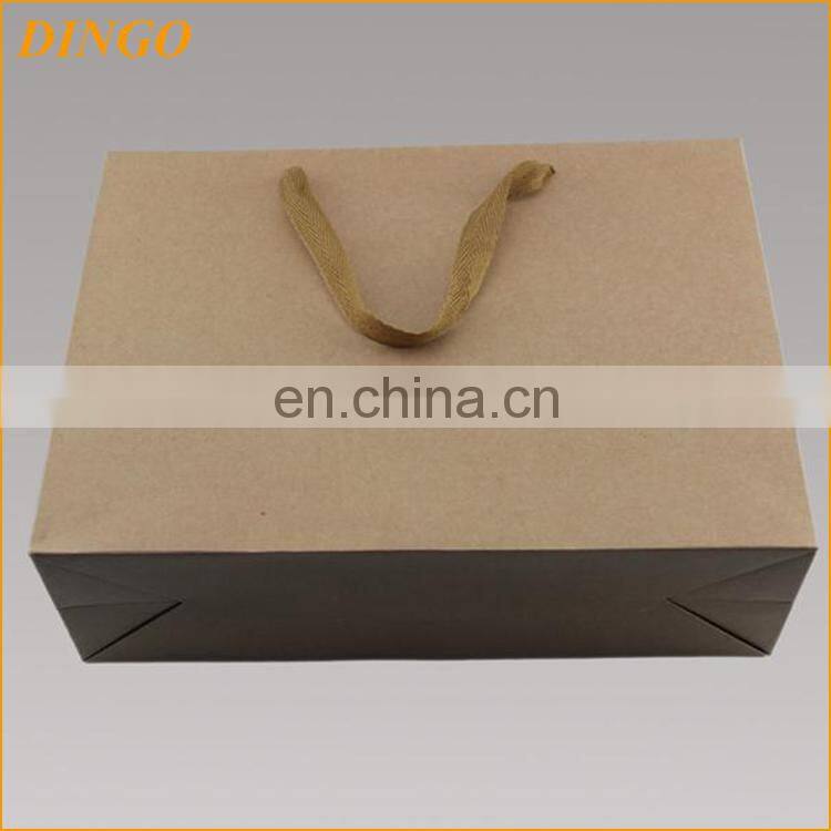 Custom made restaurant kraft paper bags with handle