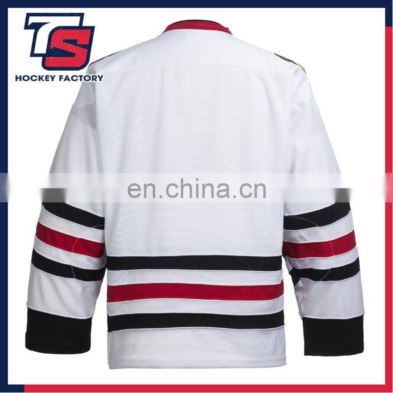 high quality custom hockey jersey ice hockey shirts away chicago blackhawks