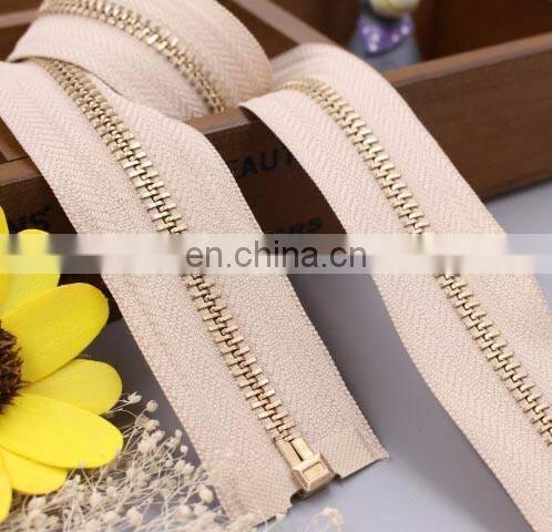 high quality polyester tape metal zipper for jacket