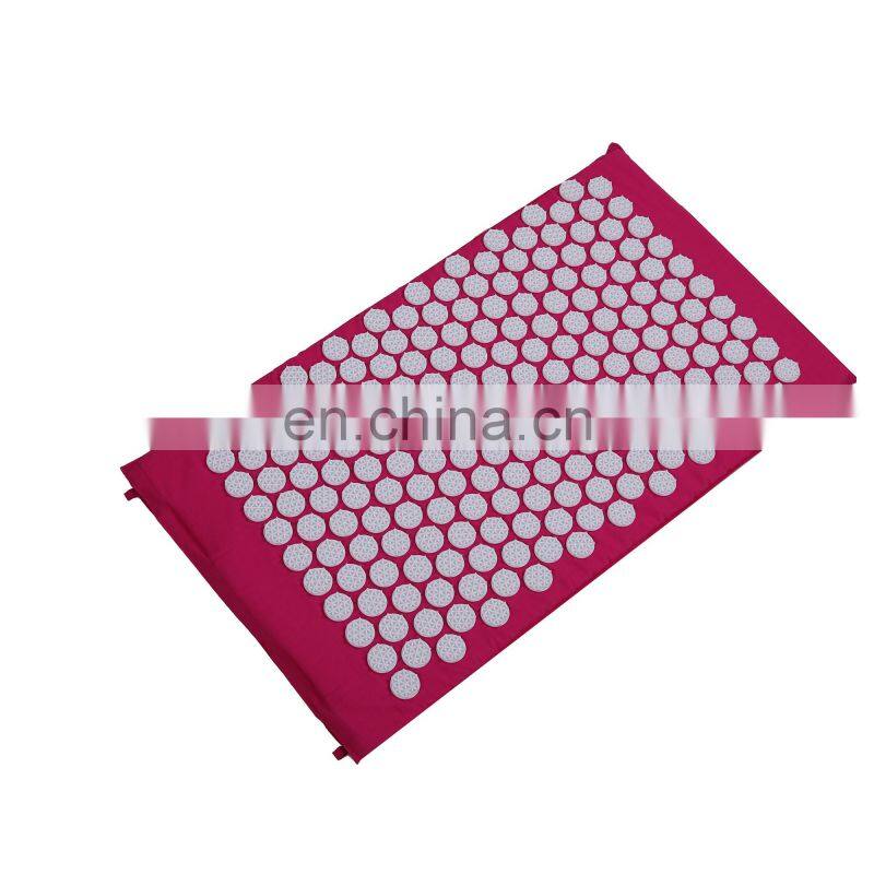 High Quality Natural Linen Sponge Filler Plastic Spike Cheap Acupressure Mat and Pillow set