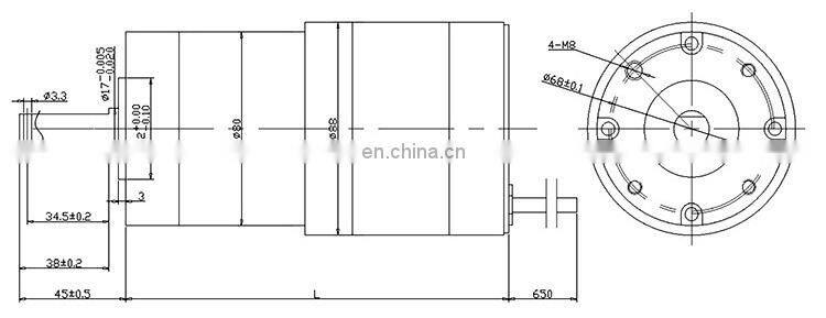 brushless dc electric planetary reduction gear motor 24v reducer motor bldc BMM768
