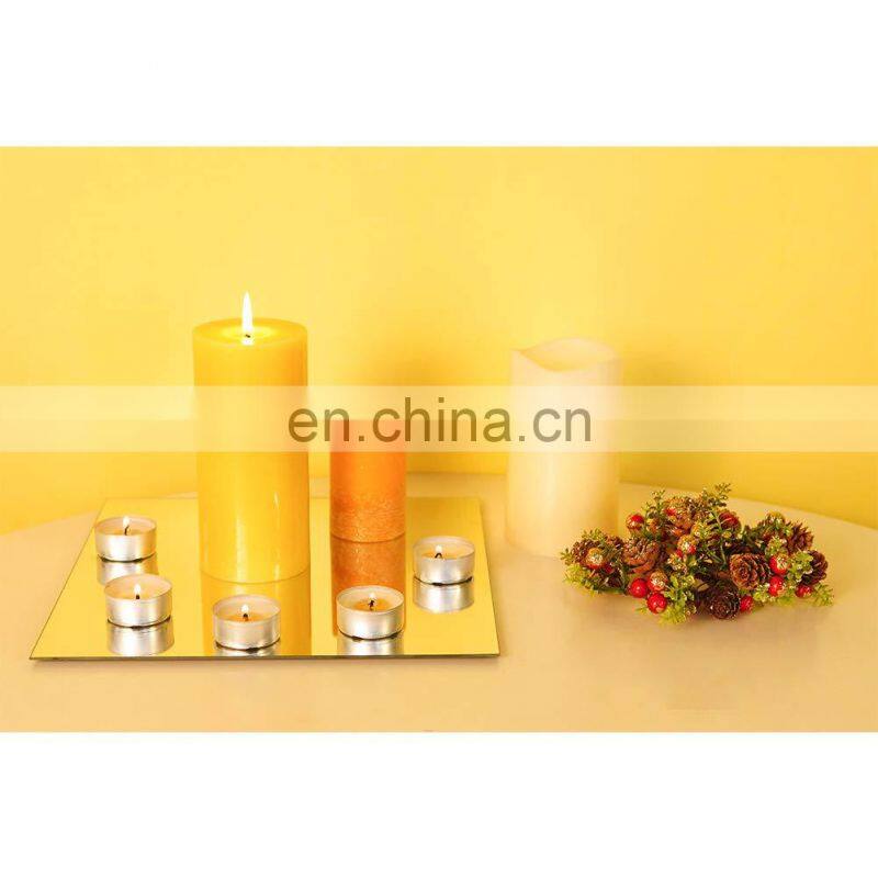 12" ROUND MIRROR TRAY WITH ROUNDED EDGES CAN BE USED FOR MANY THINGS,CANDLES,FLOWERS, CRYSTAL ETC.