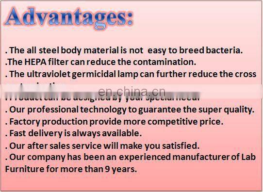 laboratoey equipment Class 100 Single-person Horizontal Clean Bench Laminar Flow Hood lab furniture from guangzhou