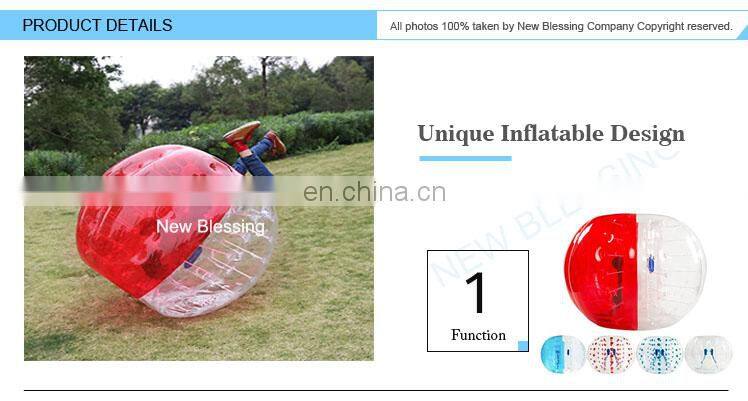 Promotion 0.8MM PVC/TPU Inflatable bumper bubble soccer ball for football sport games