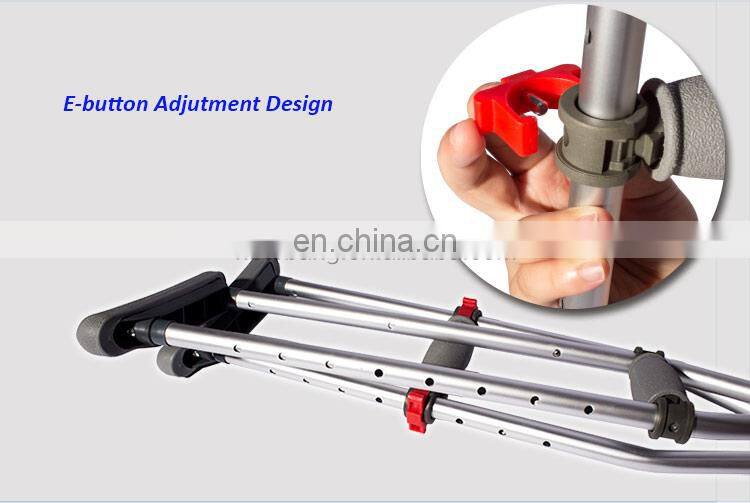 Lightweight Adjustable Aluminum Crutch/Aluminum Adjustable Crutch with Comfortable Underarm Pad and Handgrip