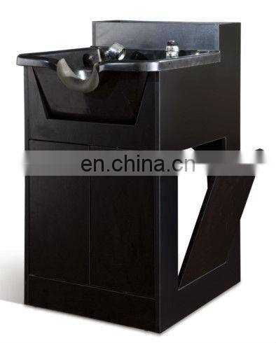 Washing hair chairs beauty salon black cabinet shampoo chairs