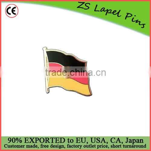 Custom design high quality cloisonne hard enamel filled Ethiopia Flag Lapel Pin