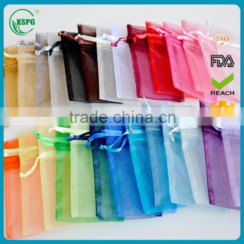 customized drawstring jewerly organza bag