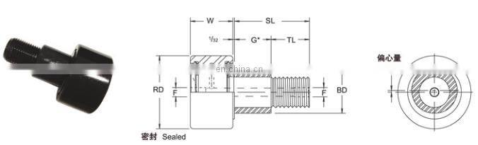 OEM Stud Type Cam Follower Track Roller Bearing CFE-1 3/4-B
