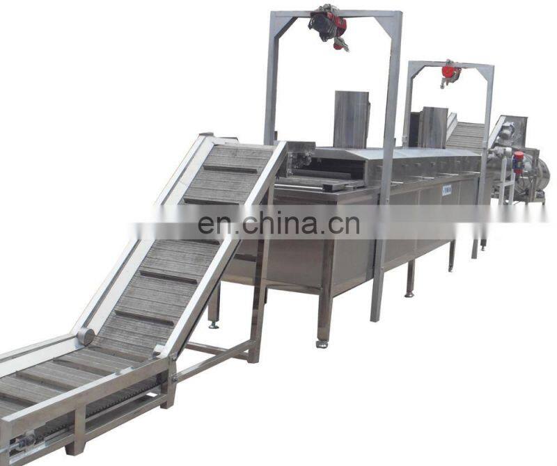 Automatic commercial nuts frying machine auto industrial ground nut peas corn gas electric batch oil fryer cheap price for sale