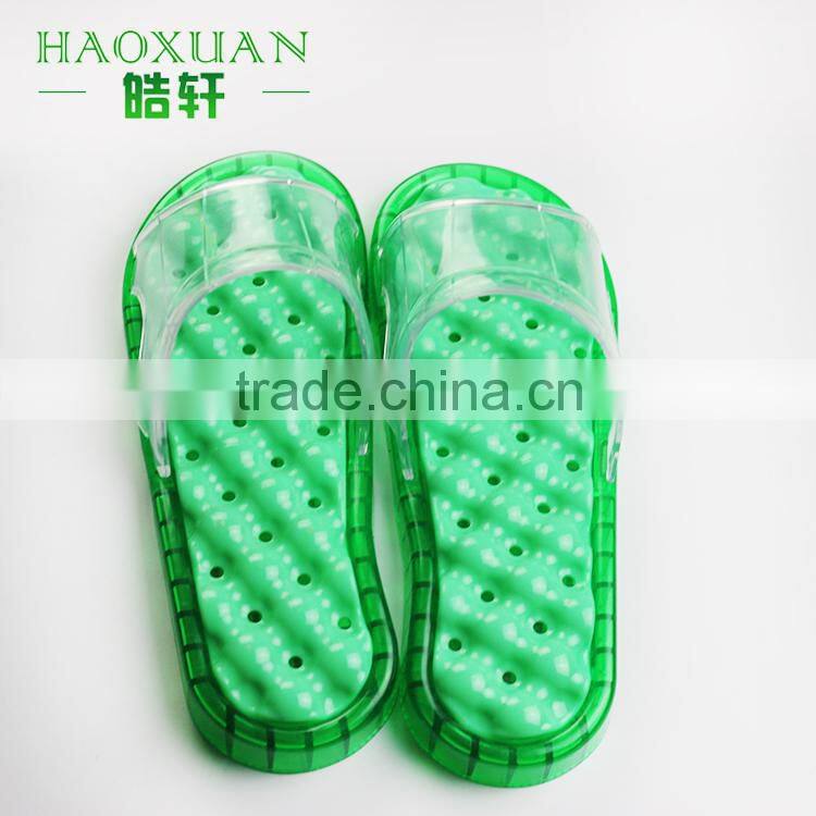 PVC bathroom new design massage slippers plastic anti-slip sandal indoor slipper