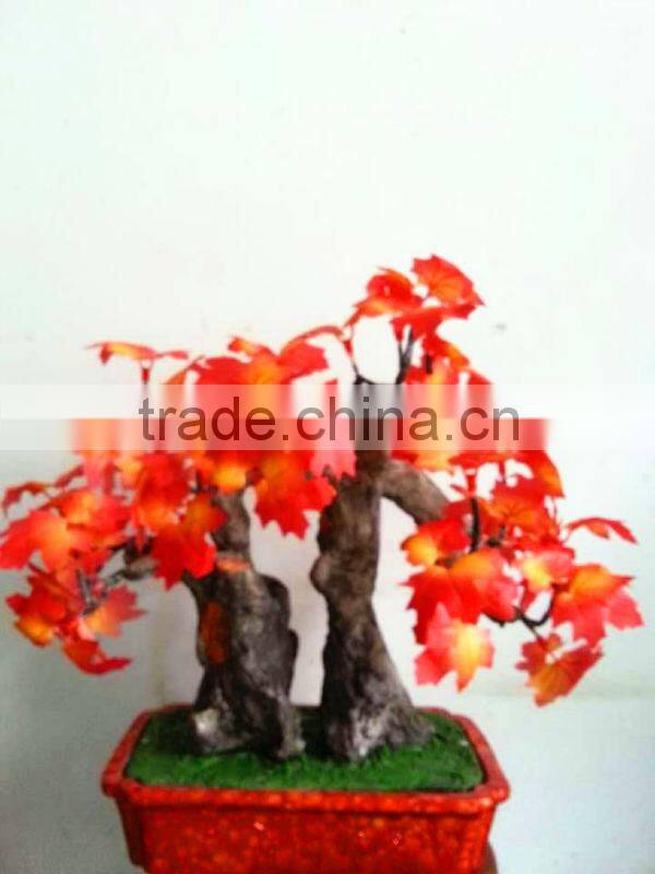 Indoor lighted LED artificial maple bonsai tree