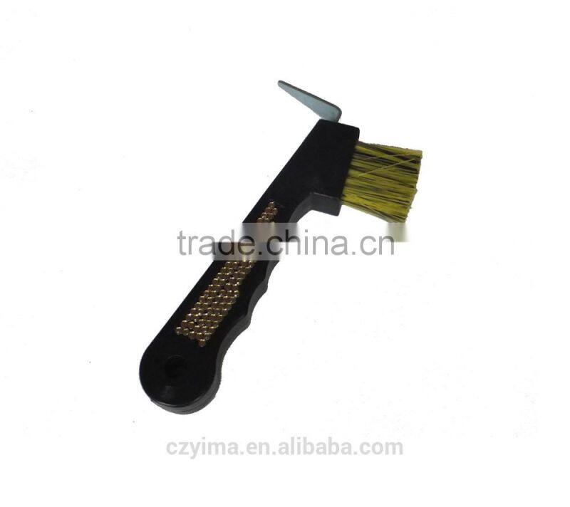 bling horse hoof pick with yellow rhinestones/fun grooming