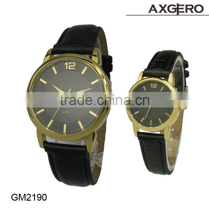 2015 hot sale products unisex lover genuine leather western watches