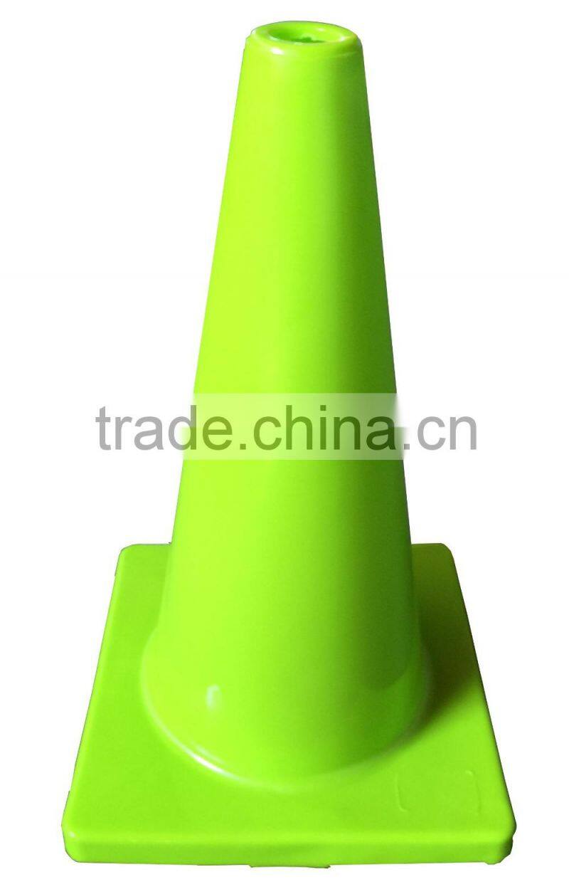 18" Lime Green Orange Colored Traffic Safety Cone Used PVC Traffic Cones