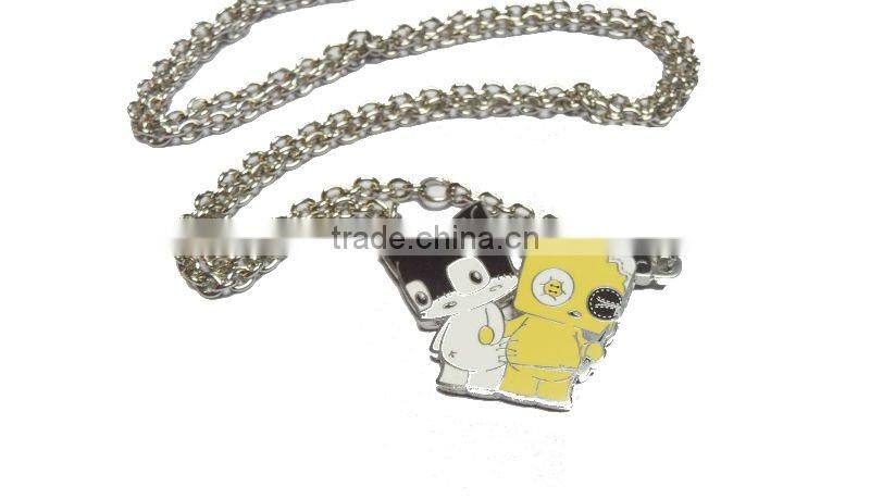 Metal laser engraved logo dog tag necklaces for promotion gifts