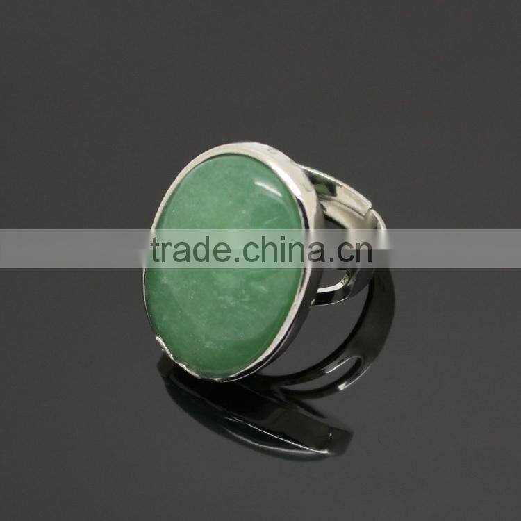 RG1031Wholesale Oval Turquoise Adjustable Ring,Bezel Gem Ring