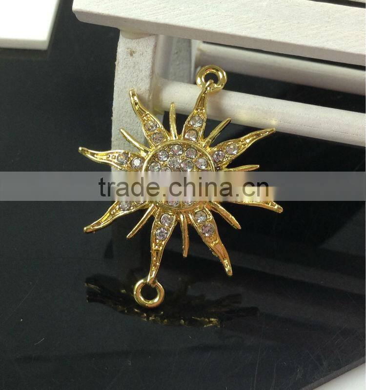 SC8003 gemstone charm romantic design with blue diamond alloy pendant accessory costume jewelry wholesale