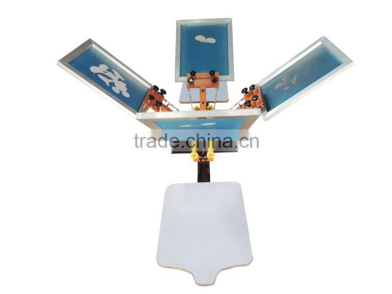 NS402-S Full set manual carousel 4 Color 2 Station bench top screen prinitng press machine for t-shirt