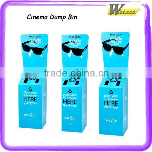 Supermarket Promotion Cosmetic Floor Display Cardboard Dump Bin