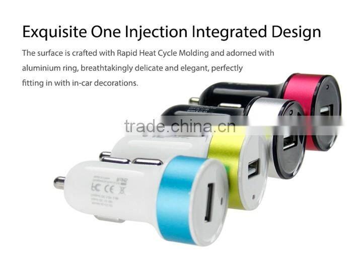 In-car Charger 2.4A 12-18V with MFI Certificate for iPad DV Camera PSP etc