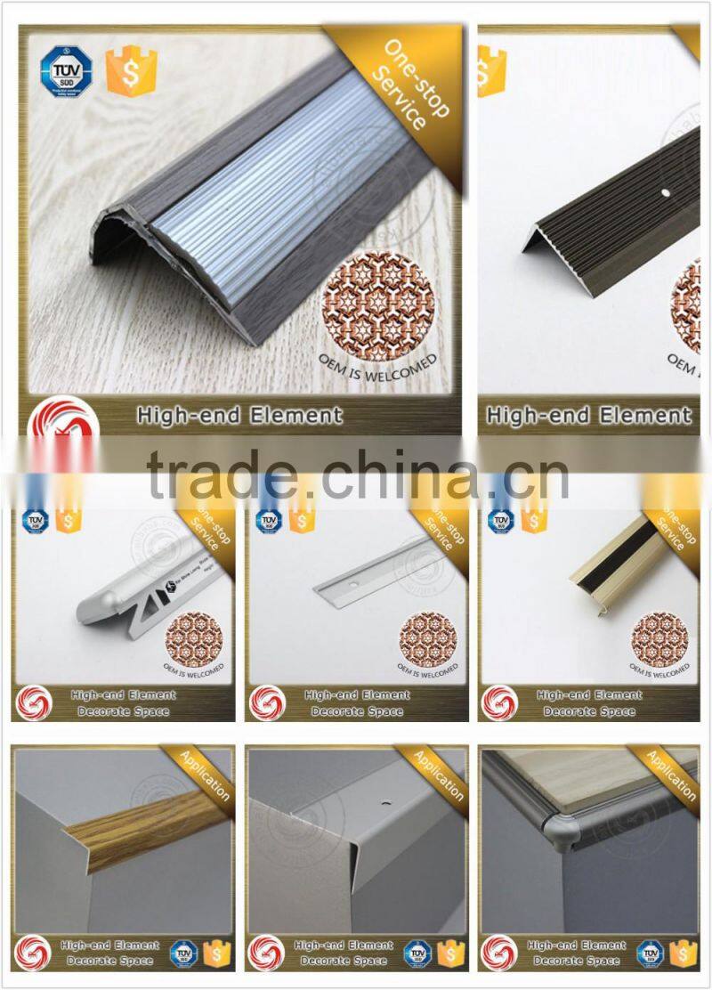 Dependable performance aluminium straight angle stair nosing edge stair nosing