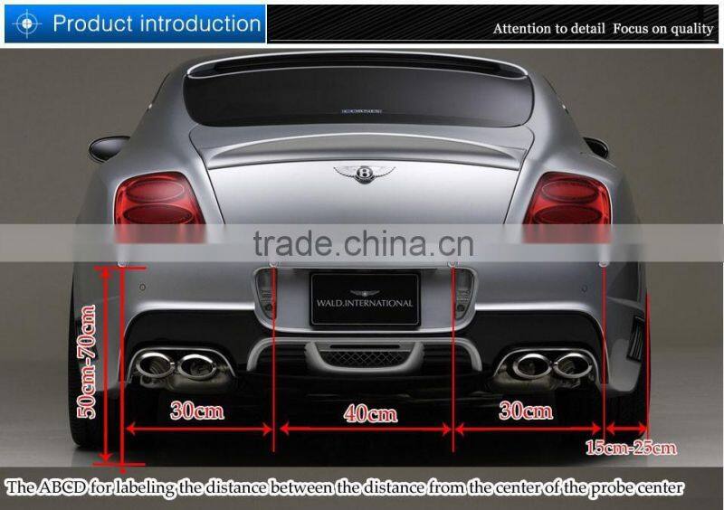 rear view mirror parking sensor with 4.3 inch bibi alarm human voice parking senosr