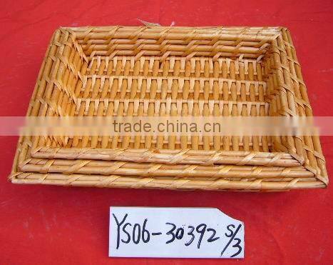 natural rectangular stair foot basket for sale