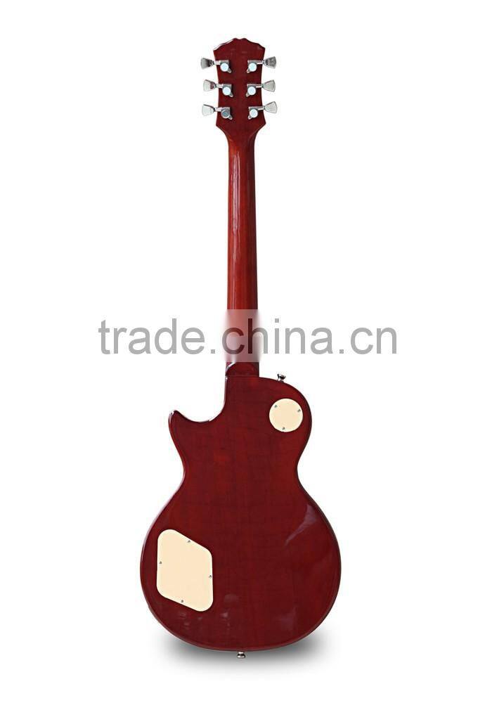 Chinese wholesale LP standard humbucker flamed maple body electric guitar and bass kits