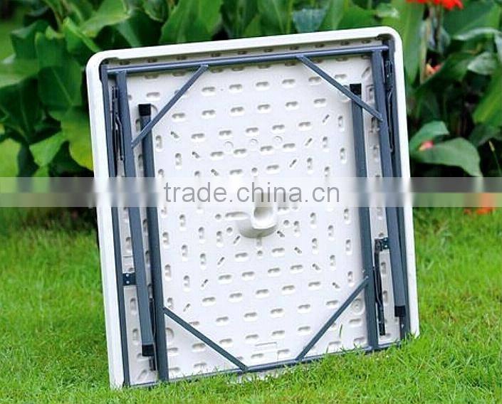 Hight-adjustable Square Dining Room HDPE Plastic Folding Table