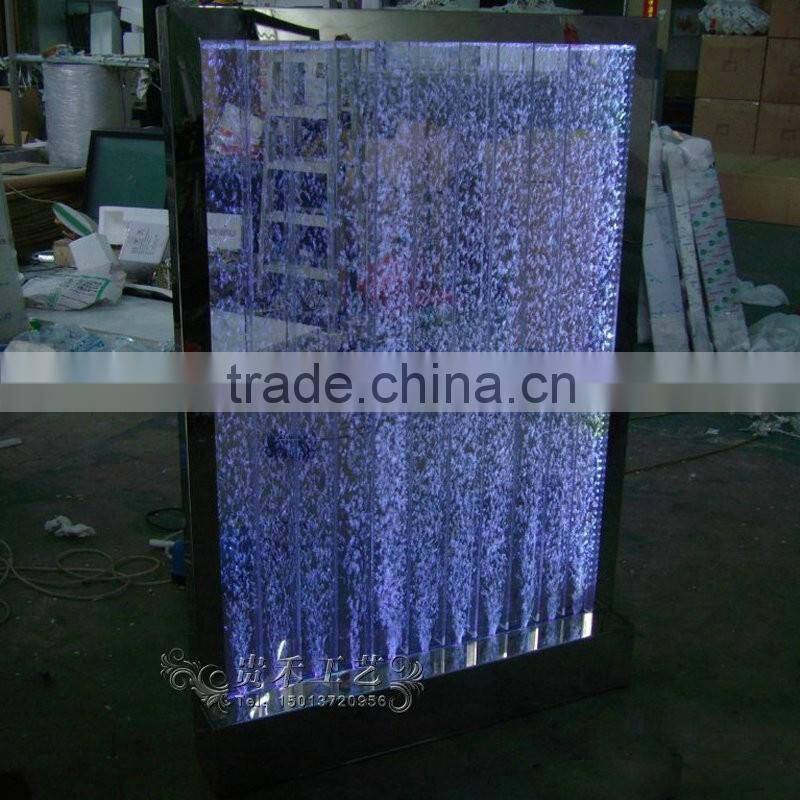 LED acrylic bubble wall bubbling water fountain seagrass wall decoration