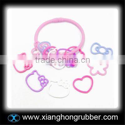 lovely silicone wristband with cartoon pendants