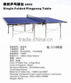 Single Fold Ping Pong Table