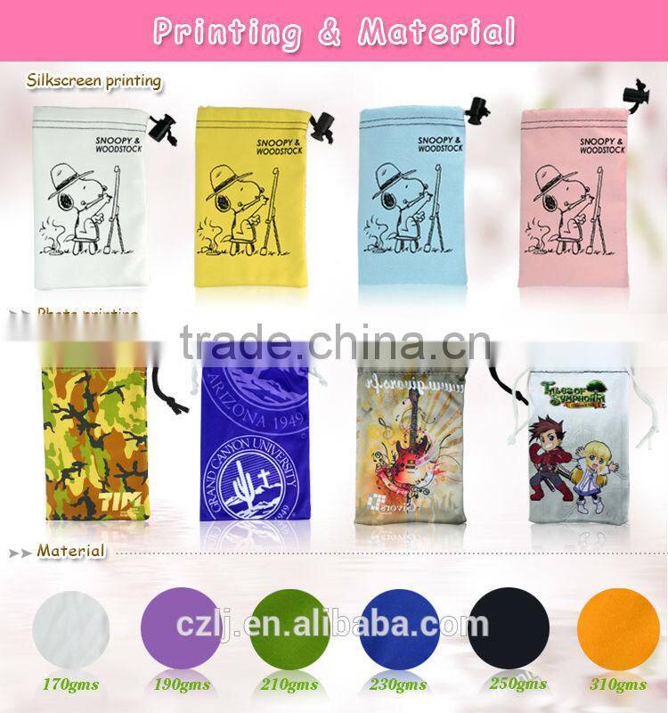 OEM fashion eyeglass case, colorful sunglasses pouch, microfiber wristband phone pouch