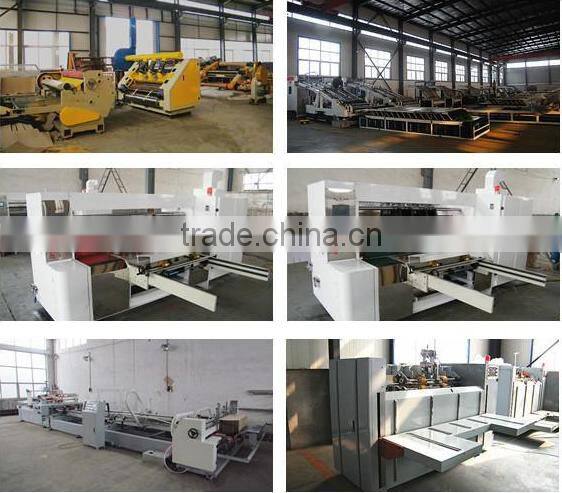 Automatic corrugated paperboard carton box folder gluer machine