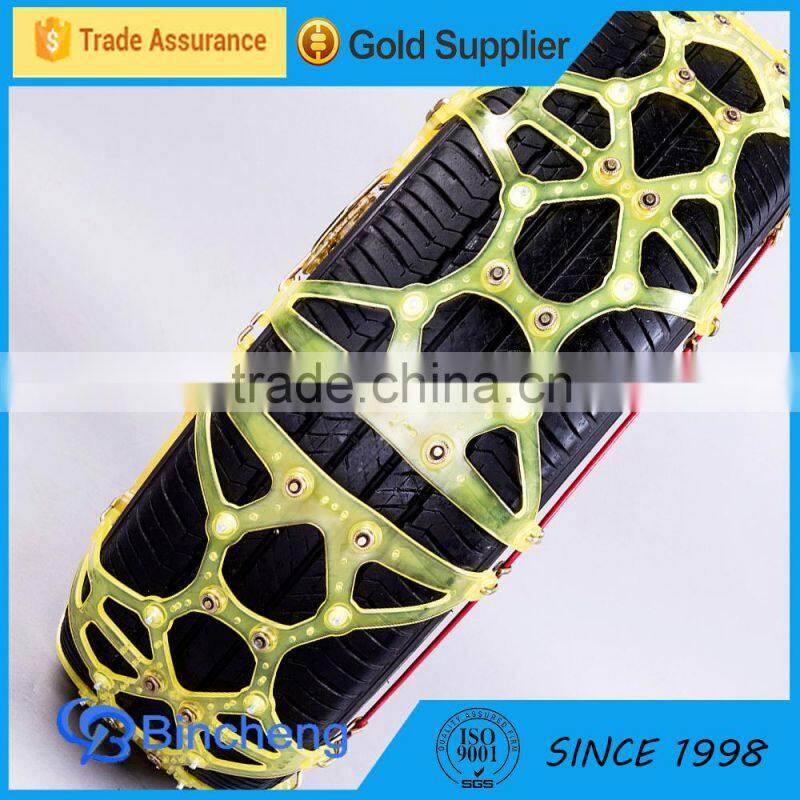 Anti skid tyre protection chain rubber snow chain