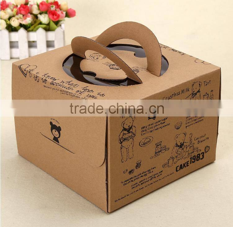 Custom Made Logo Folding Foldable Kraft White Takeaway Decorative Cupcake Box