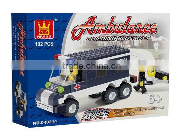 Mini Ambulance Car Block Set playmobile children toy brick game
