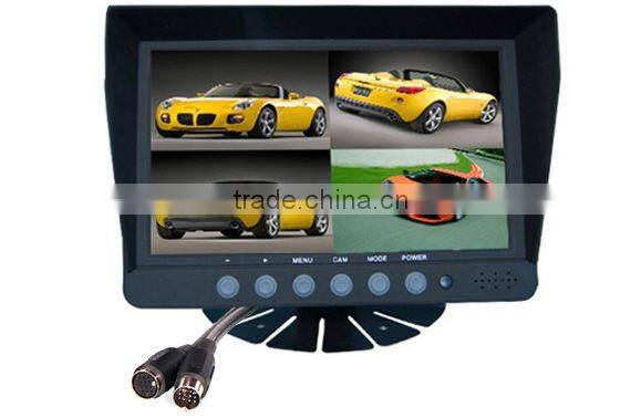 Heavy-duty Digital motorized Security 4.3" inch flip down car dvd headrest monitor