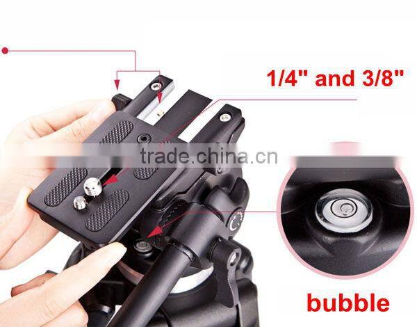 Professional Video Tripod heavy duty with fluid pan head for camera film photography WT717