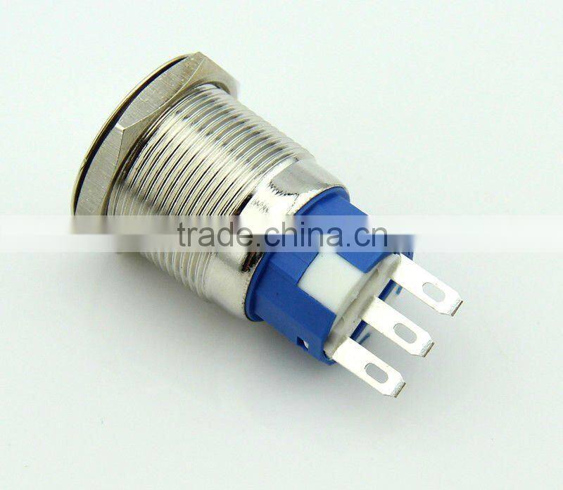 F0278 19mm metal push button switch latching