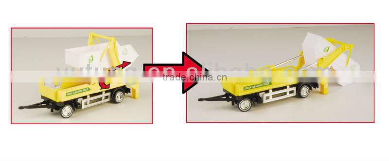 Alloy 1:42 scale model garbage truck toy for sale