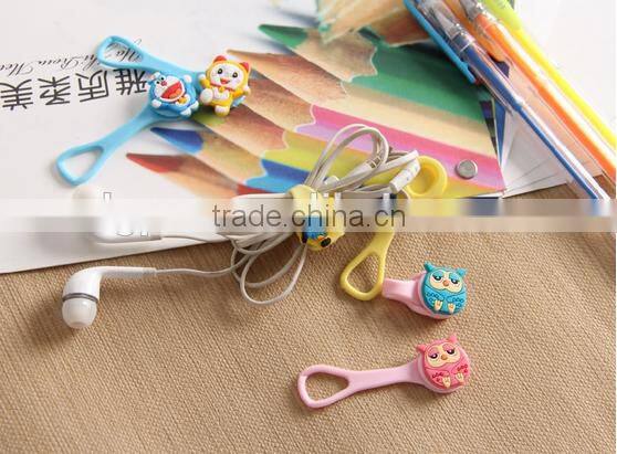 newest fashion cute carton design silicone cord winder