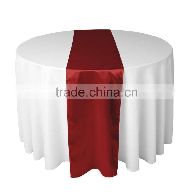 Satin table runner for decoration