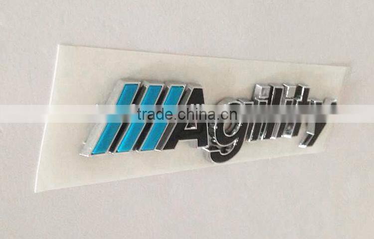 Famous 3D ABS plastic chrome plating self-adhesive car letter stickers