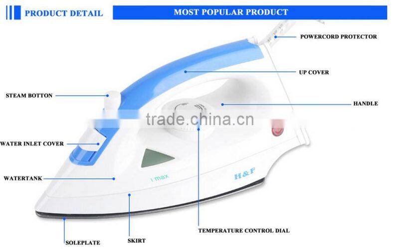 2015 cheapest electric iron with CE/GS/CB approval/home appliance/steam iron
