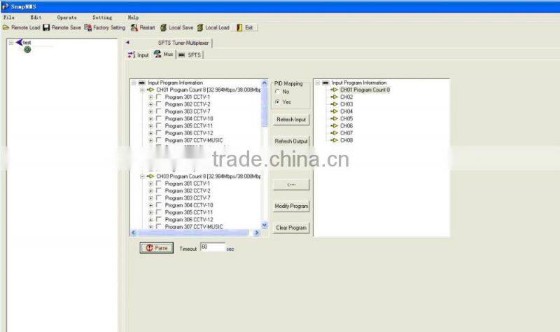Professional Digital broadcasting gateway, DVB Headend Tuner S2 to IPTV Gateway