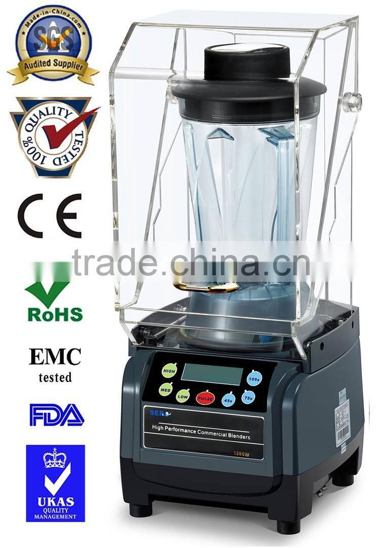 High duty commercial smoothie fruit juice blender with CE approval and high performance