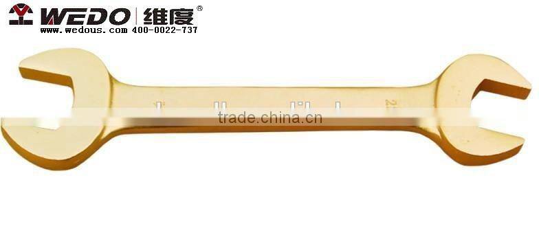 Anti spark tools; High quality sae double open end Wrench/ Spanner; Die forged;China Manufacturer;OEM service; No MOQ