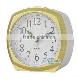 plastic oval shape table alarm clock bedside clock, candy color clock